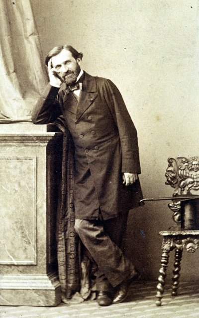 Giuseppe Verdi (1813-1901) zeneszerző portréja. 1840-es évek. Fényképezés. alkotó: Unknown photographer