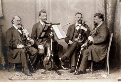 A Joachim-kvartett tagjainak portréja, 1900 körül (fekete-fehér fotó) alkotó: Unknown photographer