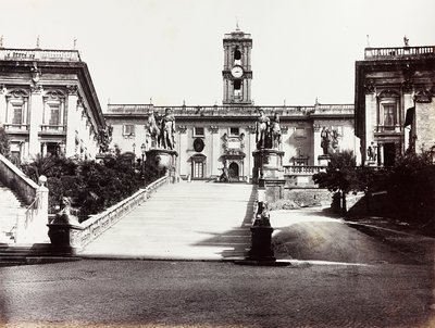 A Campidoglio és a Palazzo Senatorio látképe, Róma alkotó: Unknown photographer
