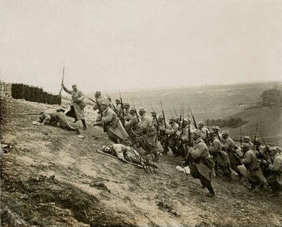 14-18-as háború (1914-1918) - Propaganda - 1914-ben szerkesztett LSU (L.S.U. La Stereoscopie Universelle) fényképészeti sztereoszkópikus üveglemez: a Notre-Dame de Lorette nagy ormának eltávolítása (Ablain-Saint-Nazaire község - Ablain Saint Nazaire, Pas-d alkotó: Unknown photographer