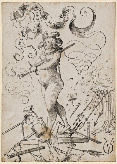 A szerelem gyötrelmei c. 1516. alkotó: Urs Graf