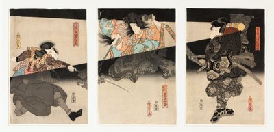 Cherry Spirit Triptichon alkotó: Utagawa (1786-1865) Kunisada