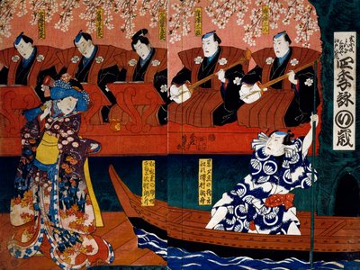 A hosszú képlet Dr. Looney és Toshia c and r, s sene f rom te foo r s ason s alkotó: Utagawa Kunisada