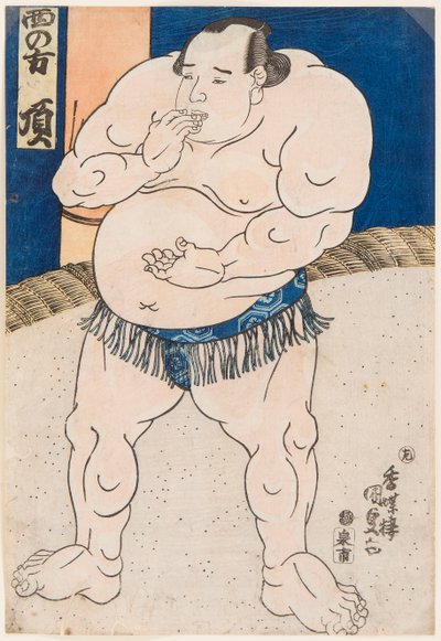 Itadaki szumóbirkózó portréja. Nyomtatás: Utagawa Kunisada (1786-1865) alkotó: Utagawa Kunisada
