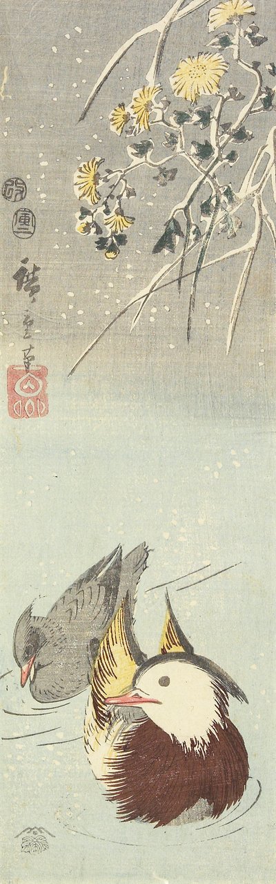 (Chrysanthemum and Mandarin Ducks), 1854. február alkotó: Utagawa Hiroshige