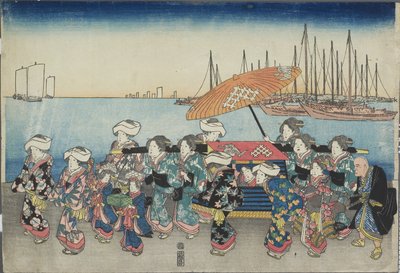 (Esküvői körmenet), 19. század közepe alkotó: Utagawa Hiroshige