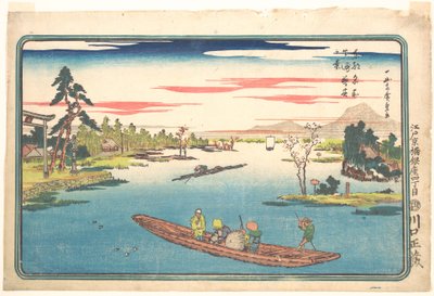 Késő tavaszi látkép Maszakiban alkotó: Utagawa Hiroshige