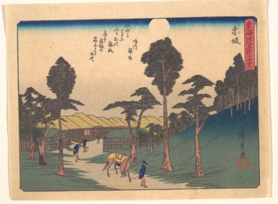 Akasaka, a Tókaidó út ötvenhárom állomása című sorozatból alkotó: Utagawa Hiroshige