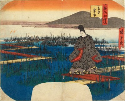 Ariwara Narihira alkotó: Utagawa Hiroshige