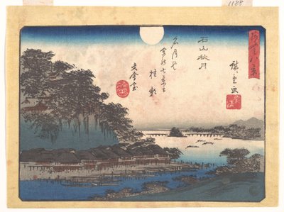 Őszi hold Ishiyamánál, az Ōmi nyolc látképe sorozatból (Ōmi hakkei) alkotó: Utagawa Hiroshige