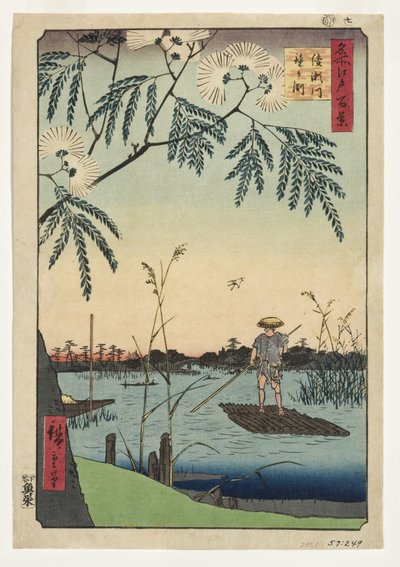 Ayase River and Kanegafuchi, 1857 (woodblock) alkotó: Utagawa Hiroshige