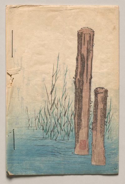 A „Verses for Winter and Spring” című kötet hátsó borítója alkotó: Utagawa Hiroshige