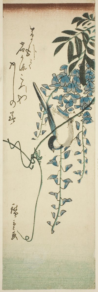 Madár és wisteria alkotó: Utagawa Hiroshige