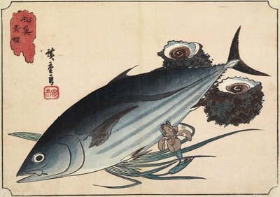 Bonito és Top Shells, 19. század eleje alkotó: Utagawa Hiroshige