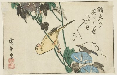 Kanári és hajnali fények alkotó: Utagawa Hiroshige