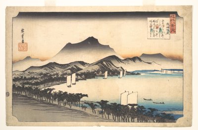 Derülő idő Awazunál alkotó: Utagawa Hiroshige