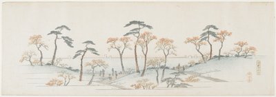 Színes levelek a Kaianji templomban, 1837-1844 alkotó: Utagawa Hiroshige
