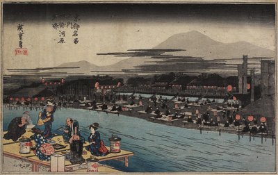 Cool of the Evening at Shijo_ Riverbank, c. 1834 alkotó: Utagawa Hiroshige