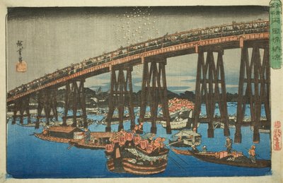 Gyermek Ing Ohf a Rokuni hídnál (Lu of Rogoku Bridge), a Teseriesből alkotó: Utagawa Hiroshige