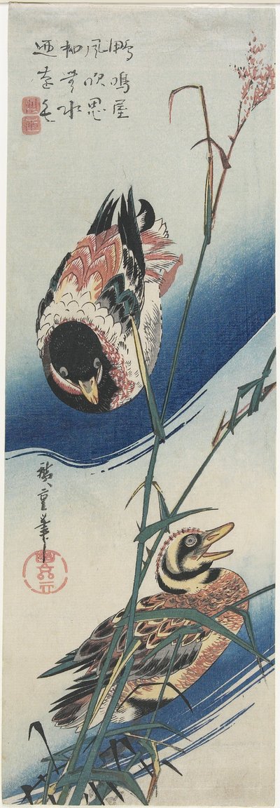 Kacsák és nádasok, 1834-1839 alkotó: Utagawa Hiroshige