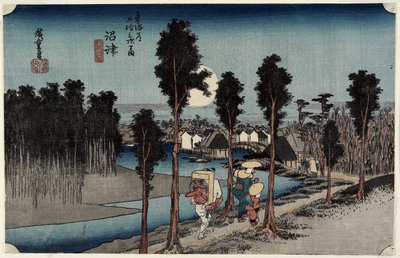 Alkonyat Numazunál, c. 1833 alkotó: Utagawa Hiroshige