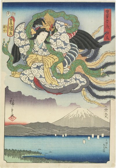 Ejiri, August 1854 alkotó: Utagawa Hiroshige