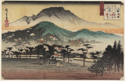Esti harangok a Miidera templomban, 1834 körül alkotó: Utagawa Hiroshige