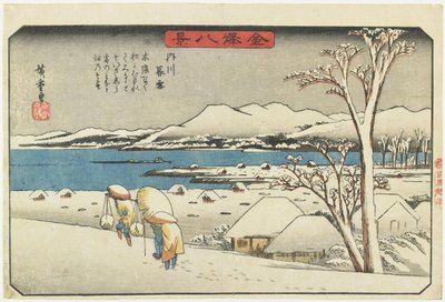 Evening Snow at Uchikawa, 1835-1836 alkotó: Utagawa Hiroshige