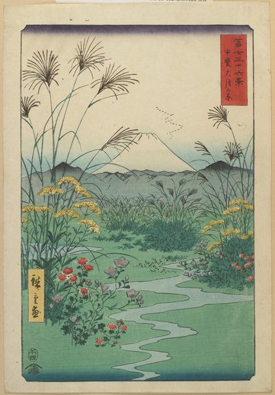 Terep, O_tsuki Kai tartományban, 1858. április alkotó: Utagawa Hiroshige