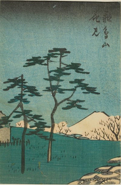 Virágnézegető az Asuka-hegyen (Asukayama hanami), egy lap része a "Híres helyek kivágásai Edoban (Harimaze Koto meisho)" sorozatból. alkotó: Utagawa Hiroshige