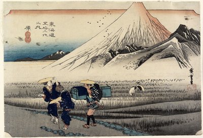 Fuji in the Morning, Hara, c. 1833 alkotó: Utagawa Hiroshige