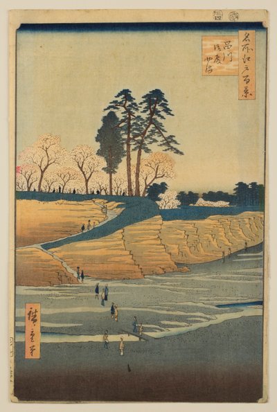 Gotenyama Sinagavában, az „Edo száz híres látképe” sorozatból alkotó: Utagawa Hiroshige