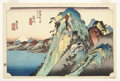 Hakone: Kilátás a tóra, 1832-33 körül (fatömb) alkotó: Utagawa Hiroshige