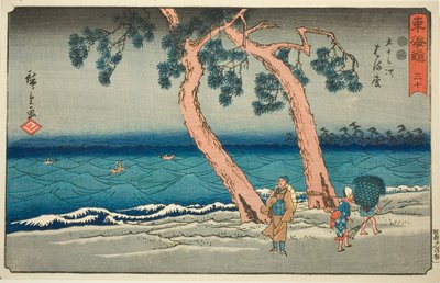 Hamamatsu – Nem. 30, a "Tokaido ötvenhárom állomása (Tokaido gojusan tsugi)" sorozatból, más néven Reisho Tokaido alkotó: Utagawa Hiroshige
