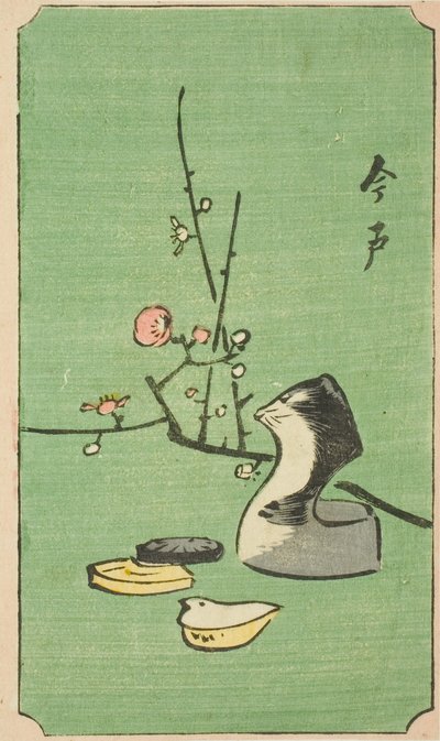 Imado, a "Kivágott képek Edo híres helyeiről (Edo meisho harimaze zue)" című sorozat lapjának része. alkotó: Utagawa Hiroshige