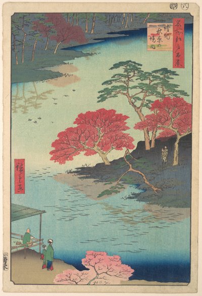Az ukeji Akiba-szentély belseje alkotó: Utagawa Hiroshige