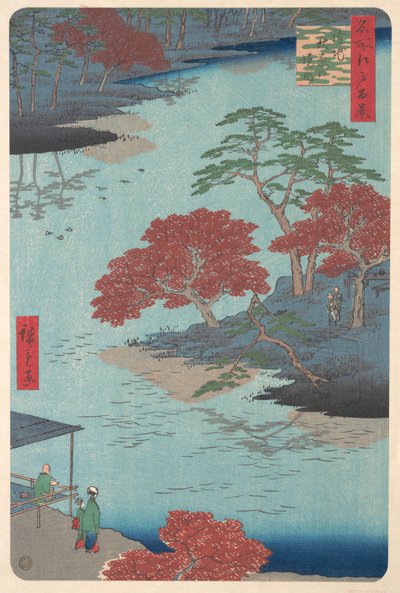 Az ukeji Akiba-szentély belseje alkotó: Utagawa Hiroshige