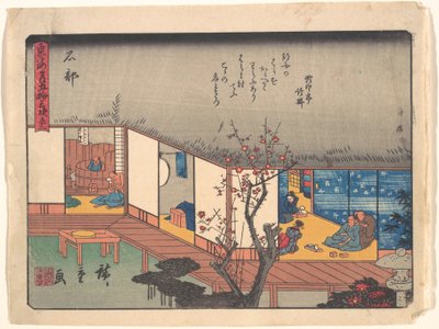 Ishibe, a Tōkaidō út ötvenhárom állomása sorozatból alkotó: Utagawa Hiroshige