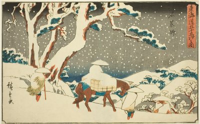 Ishiyakushi, a te sorozatból: „Ötvenhárom s tachi hang a te városiasság (a főhegy városi foka)” alkotó: Utagawa Hiroshige