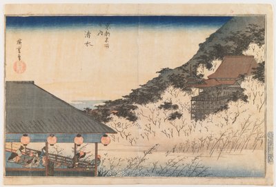 Kijomizu, a „Kiotó híres látképei” sorozatból alkotó: Utagawa Hiroshige