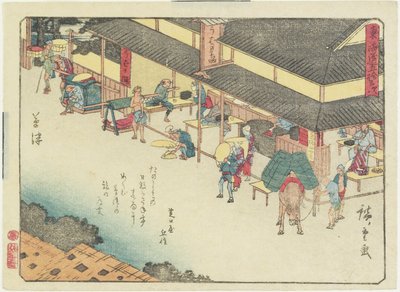 Kusatsu, 1837-1844 alkotó: Utagawa Hiroshige