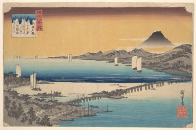 Seta hosszú hídja alkotó: Utagawa Hiroshige