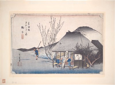 Mariko Tea Shop, A Tokaido ötvenhárom állomása című sorozatból alkotó: Utagawa Hiroshige