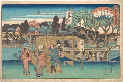 Mimeguri látképe (Toyoha-ya) alkotó: Utagawa Hiroshige