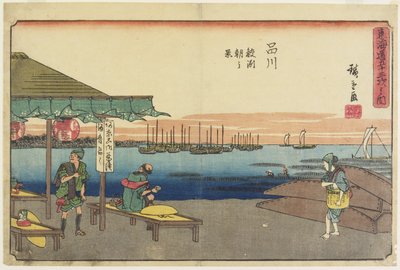 Reggeli jelenet Samezuban, Shinagawa államban, 1841-1842 alkotó: Utagawa Hiroshige