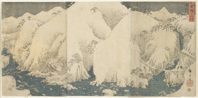 Hegy és folyó a Kiso-hágónál, 1857. augusztus alkotó: Utagawa Hiroshige