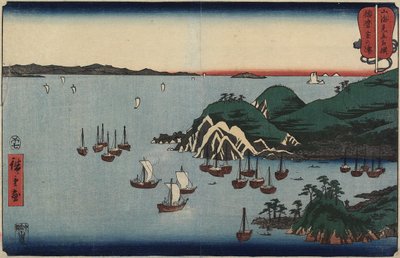 Muronotsu Harima tartományban, 1858. július alkotó: Utagawa Hiroshige