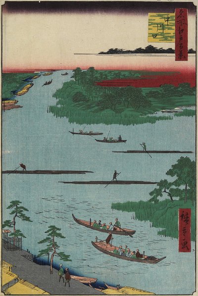 Nakagawa folyótorkolat, 1857. március alkotó: Utagawa Hiroshige