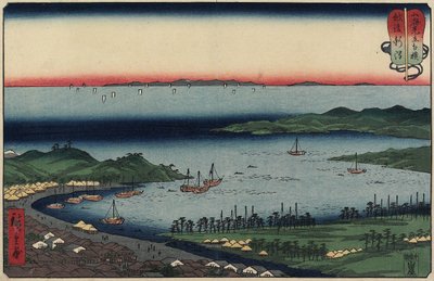 Niigata Echigo tartományban, 1858. augusztus alkotó: Utagawa Hiroshige