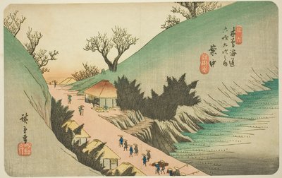 nak,-nek. 16: An Aka, a "Shi x ty-nine S ta on s of kisokaido" sorozatból alkotó: Utagawa Hiroshige